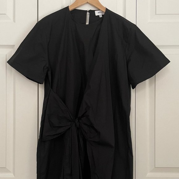 Need Supply Black Dress with Tie Front - Picture 1 of 4